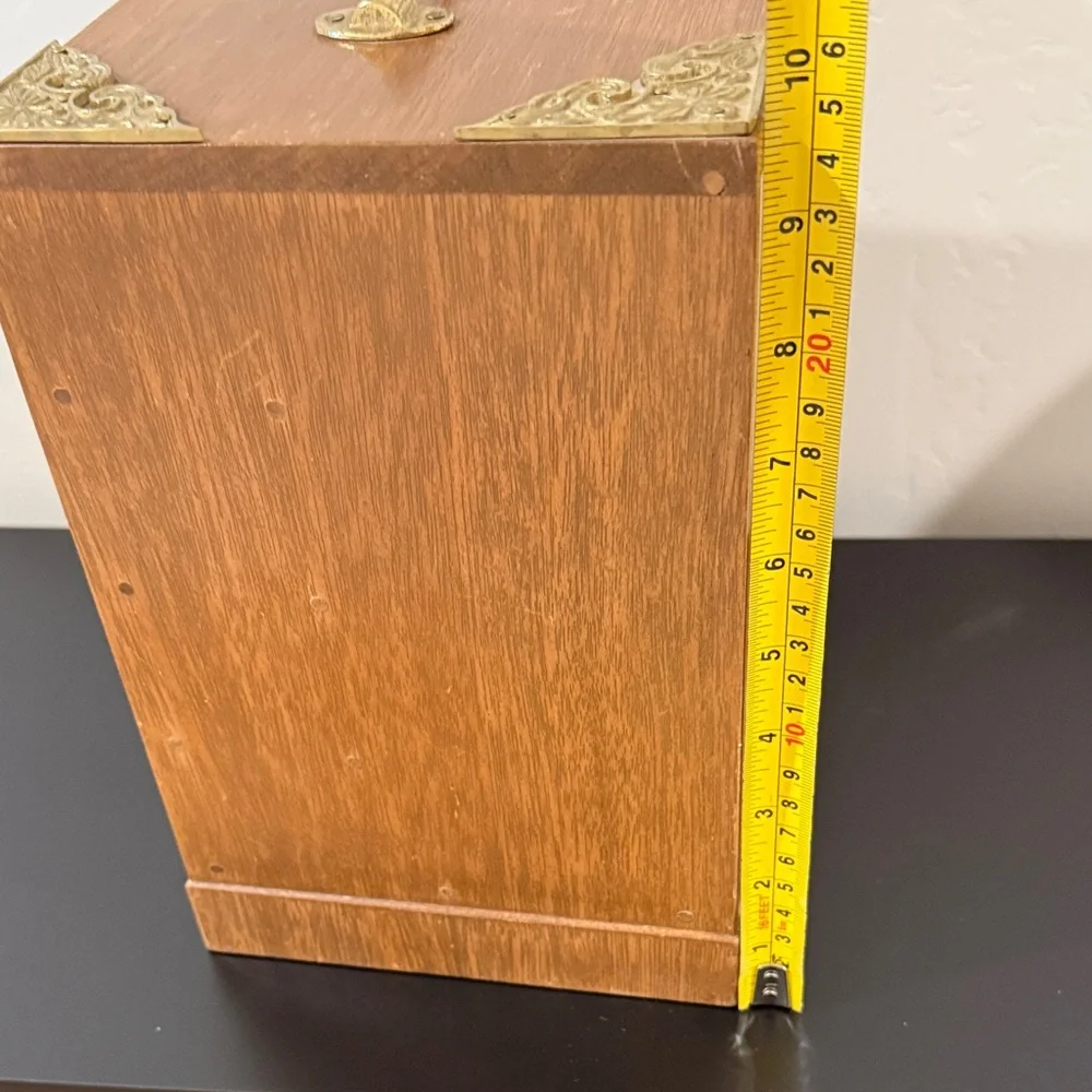 Wooden Jewelry Box with 4 Drawers with Handles - Picture 7 of 15